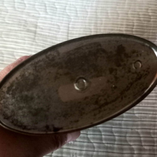 My Fair Lady Talcum Powder metal container used, 1950-60