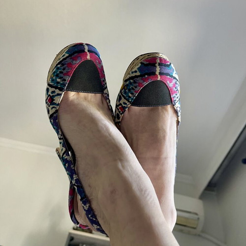Naughty Monkey platform sandals like new, size 38, multicolor