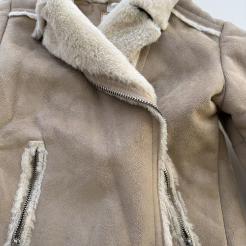 Perfecto Sherpa Jacket for Girls used, brown with sheep effect