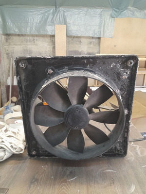 Powerful three-phase fan used