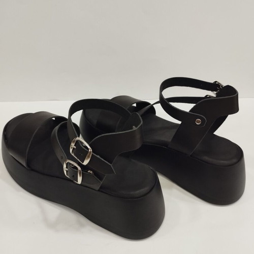 Leather Flatform Sandals for Women New, Handmade Greek Craft