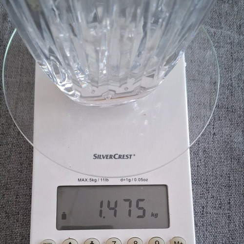 Rogaska crystal vase solid like new 20.5x7.5 cm