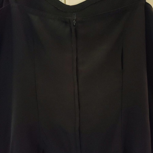 Satin black silk dress lingerie style like new, size L