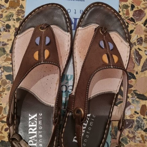 Parex women's anatomical sandals like new, size 38, brown