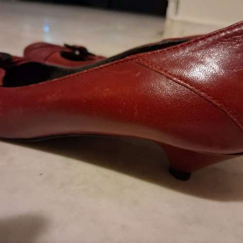 Miss Sixty red leather pumps like new with low heels