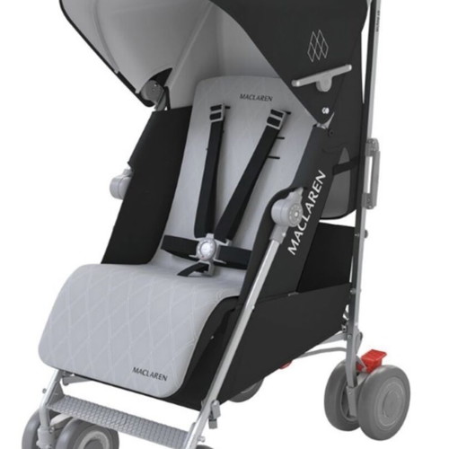 McLaren baby stroller used with foot cover, umbrella and rain cover