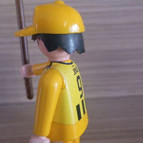 Playmobil AEK fan figure with flag, cap and jersey, like new