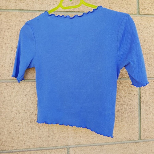 Only blue short sleeve top, size M