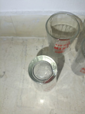 Ouzo Mini glasses set of 8, vintage EPOM Kronos