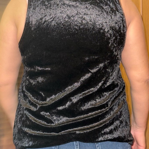 Velvet evening top like new, black, size M