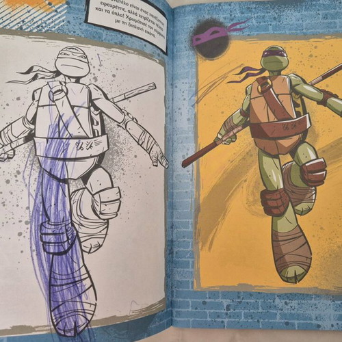 Teenage Mutant Ninja Turtles Donatello album used with stickers