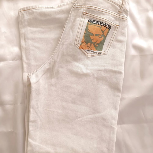 Shein white women's high-waisted wide jeans M like new