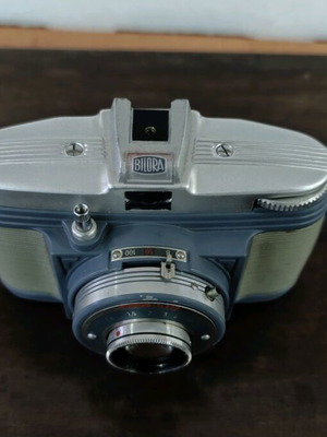 Bilora vintage camera like new with leather case and film