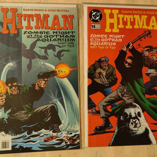 Hitman #13-14 comic books like new, Zombie Night at the Gotham Aquarium