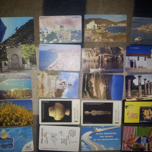 Phone cards used, pack of 20 pieces