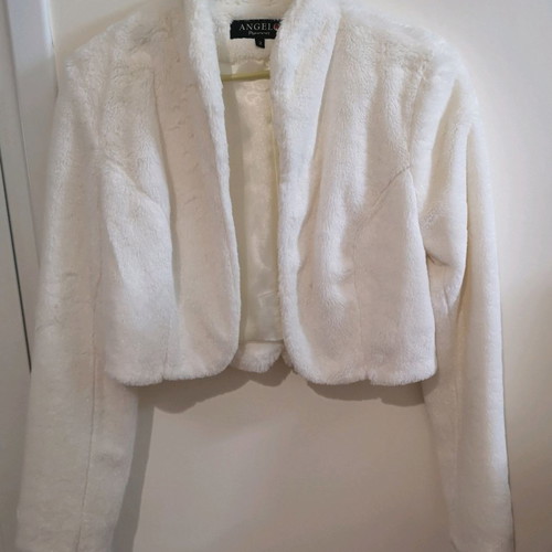 Angelo Psarros ecological fur new, white, size M