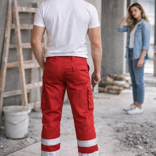 Axon Top Trousers 50-501-1 professional work trousers used, set of 2, with reflective stripes