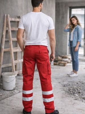 Axon Top Trousers 50-501-1 professional work trousers used, set of 2, with reflective stripes