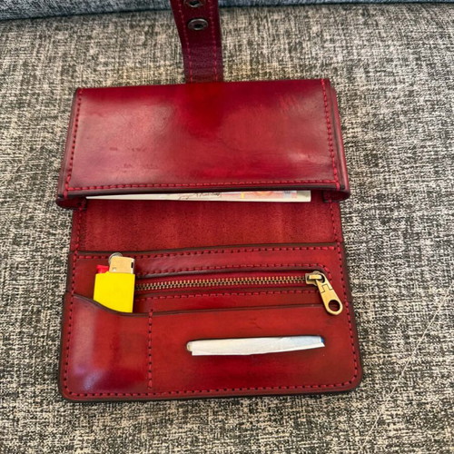 Handmade leather tobacco pouch new