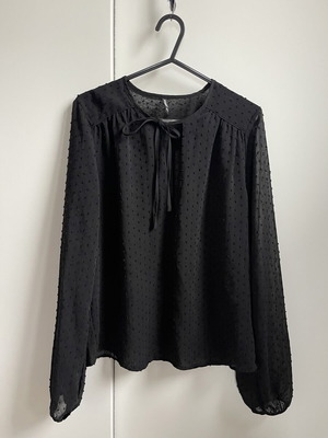 Stradivarius black see-through blouse small like new