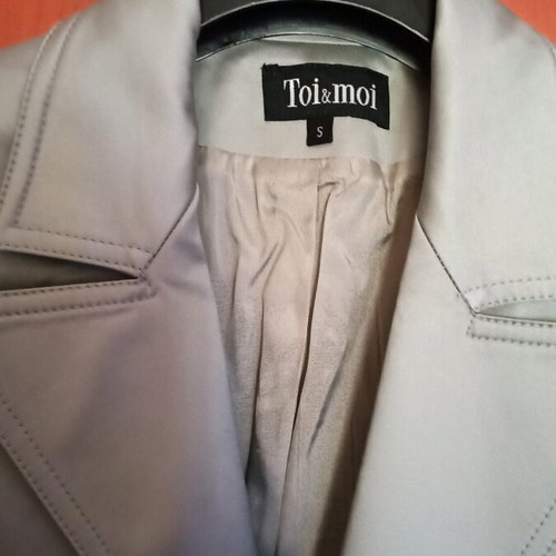 Toi&Moi Mid-Length Jacket like new, gray with design