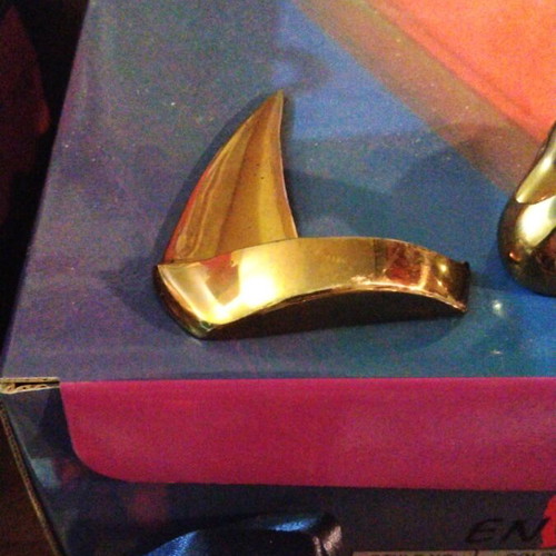 Decorative metal set with duck and sailboat, new