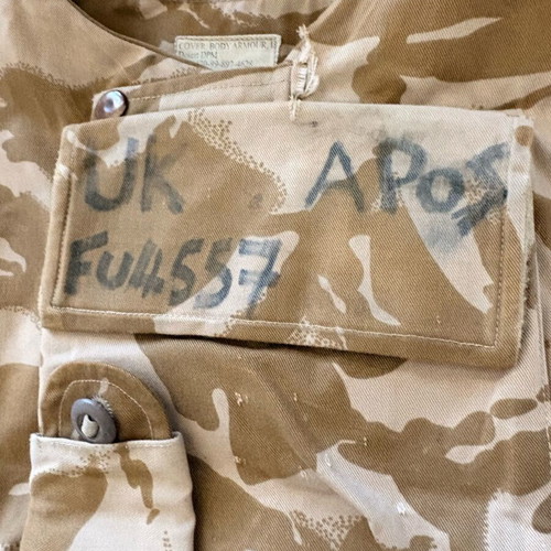 British Army Body Armour Cover used, Desert DPM camouflage