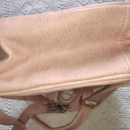 Women's backpack set with gold studs and wallet nude pink new