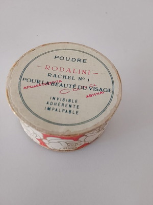 Vintage Greek collectible face powder box like new, full