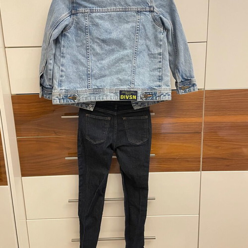 Denim set like new for boy 6-7 years, jacket and skinny blue jeans