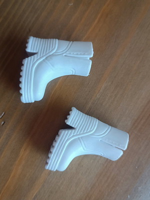 Ankle boots white for dolls used