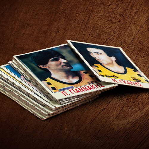 Rare collection "The Aces of Greek Basketball" stickers from Blek magazine