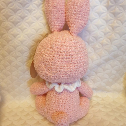 Pink Amigurumi Bunny Handmade, New, 26cm×14cm