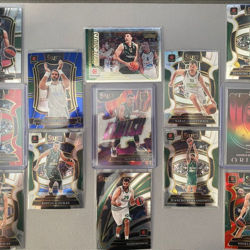 Panathinaikos 2025-26 Panini Euroleague card lot (13 cards)
