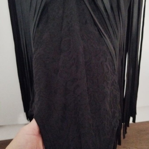 Black bodysuit with fringes, Bulgarian designer brand, size M-L