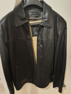 Donar Menswear authentic black leather jacket, size 48
