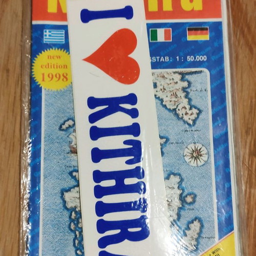 Kythera Road Map and Guide 1998 like new with sticker