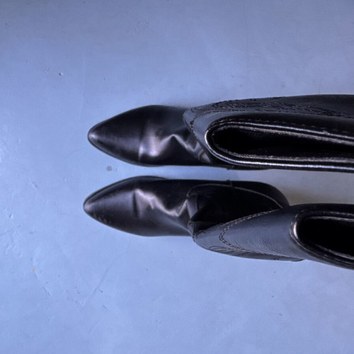 Black cowboy boots women's size 38