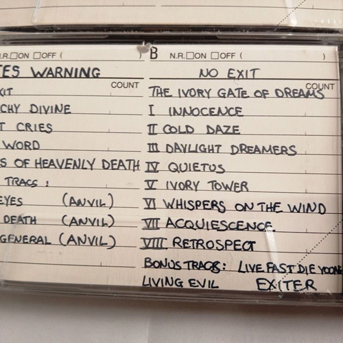 Heavy Thrash Metal Cassette Tapes set of 4, near mint condition