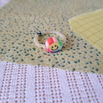 Flower ring multicolored made to order