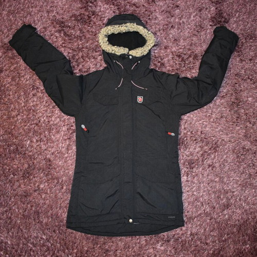 Fjallraven NUUK parka woman size S like new, black and blue