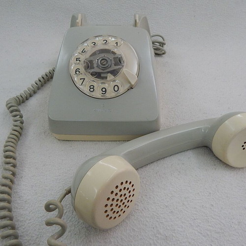 Siemens rotary dial telephone, Greek made 1970s