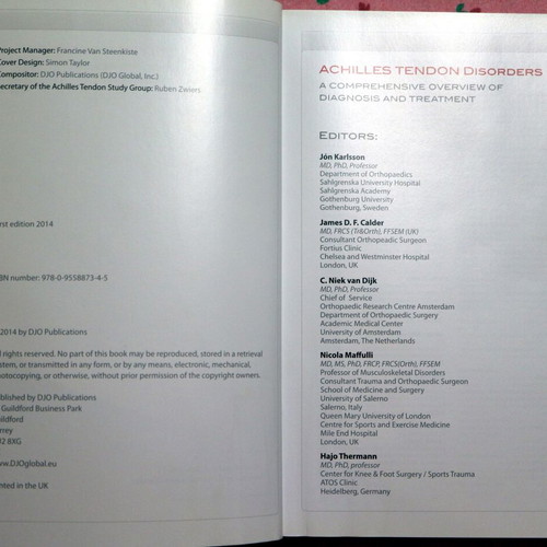 Achilles Tendon Disorders new, English medical textbook
