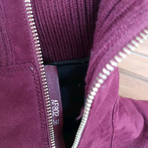 2-in-1 boots used, burgundy with gold zipper, size 38