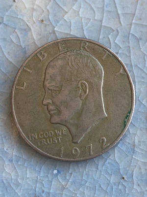 United States Dollar Eisenhower 1972 used, collectible coin