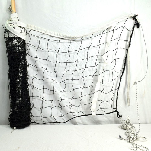 Double indoor volleyball net used, 18 meters long