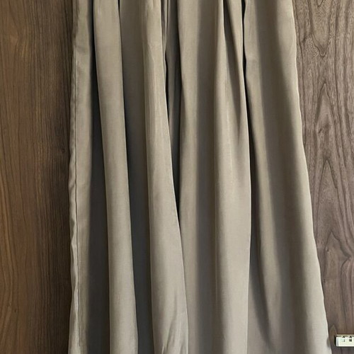 Massimo Dutti women's beige high-waisted pleated wide-leg trousers with belt
