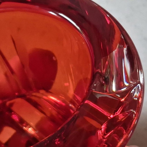 Nachtmann Ruby Red crystal candle holder like new