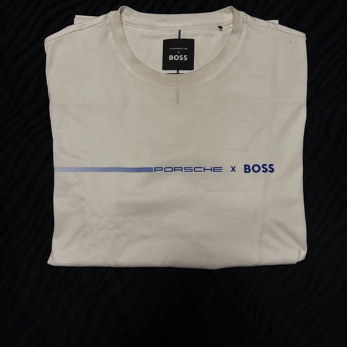 Hugo Boss Porsche T-shirt like new, cotton, size XL, white and blue
