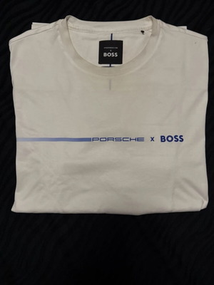 Hugo Boss Porsche μπλούζα σαν καινούργιο, βαμβακερή, μέγεθος XL, άσπρη και μπλε